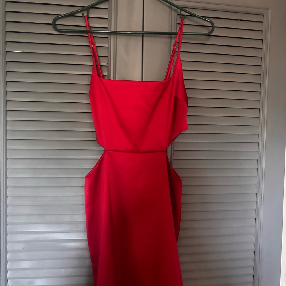 Lucy in the Sky Vibrant Red Backless Dress